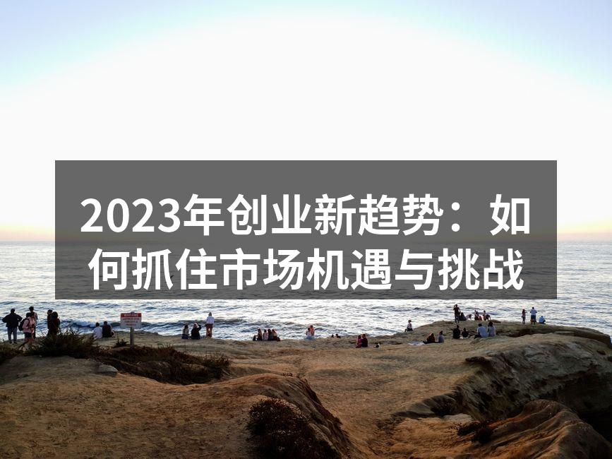 2023年创业新趋势：如何抓住市场机遇与挑战